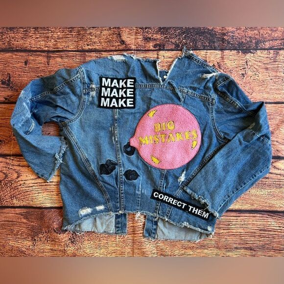 Trafaluc Denimwear Zara Embroidered‎ Jean Jacket Small - Picture 1 of 8